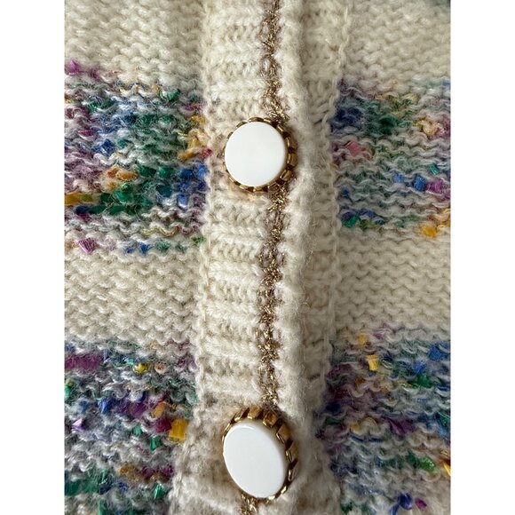 Mission Bay Women's Multicolor Stripe Knit Cardigan Sweater Fitted - Picture 8 of 11